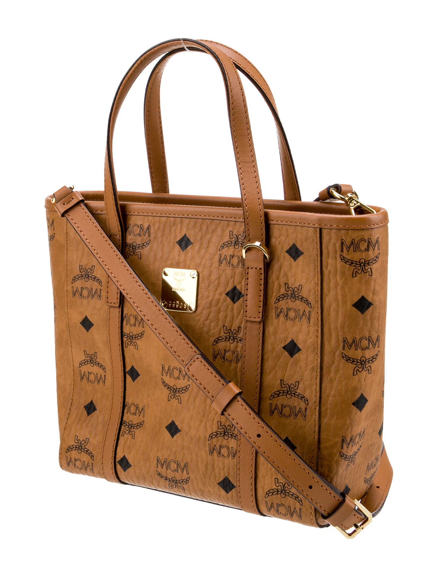 MCM Leather Top Handle Bag