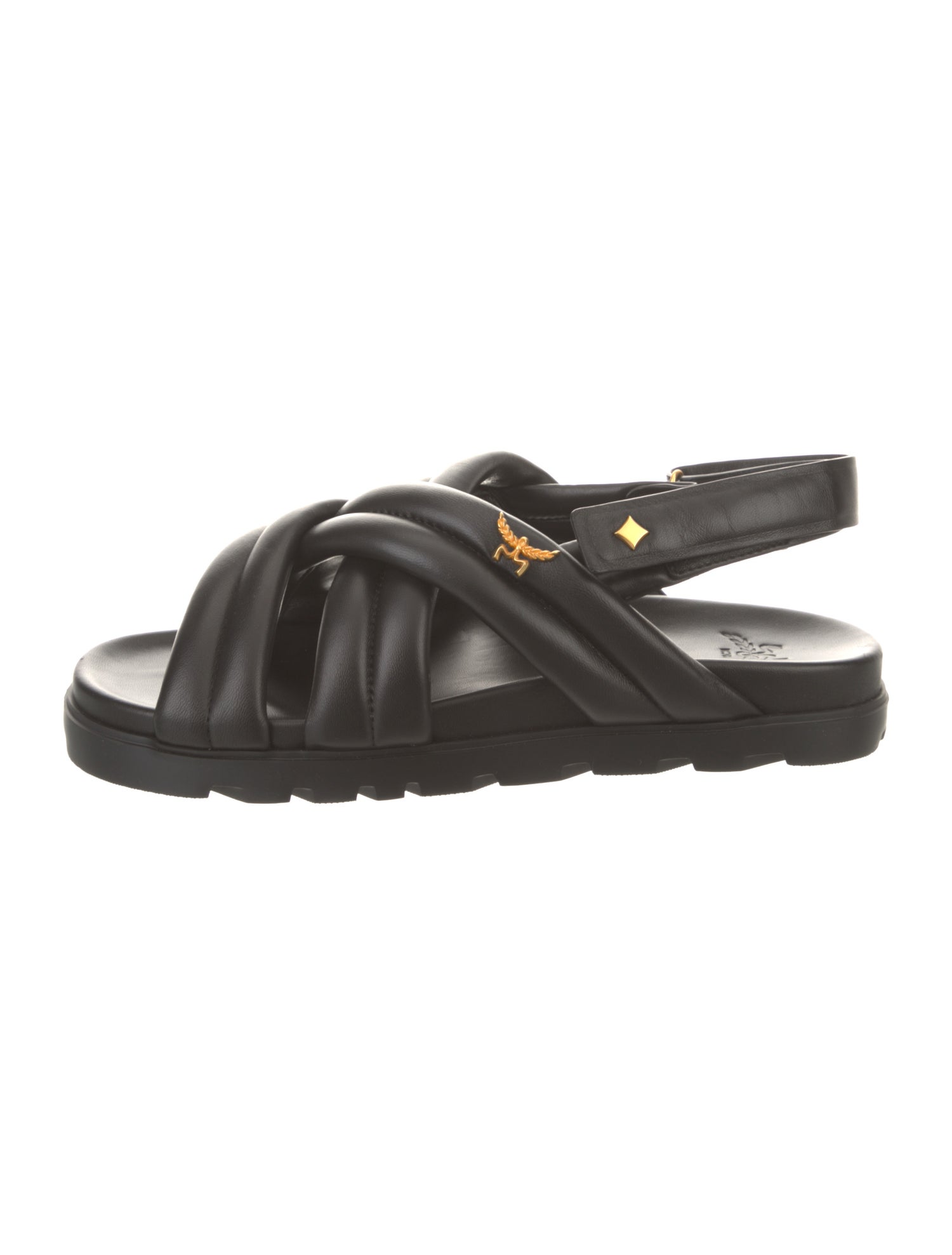 MCM Leather Slingback Sandals