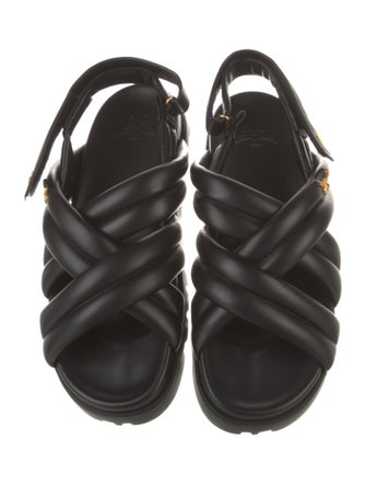 MCM Leather Slingback Sandals