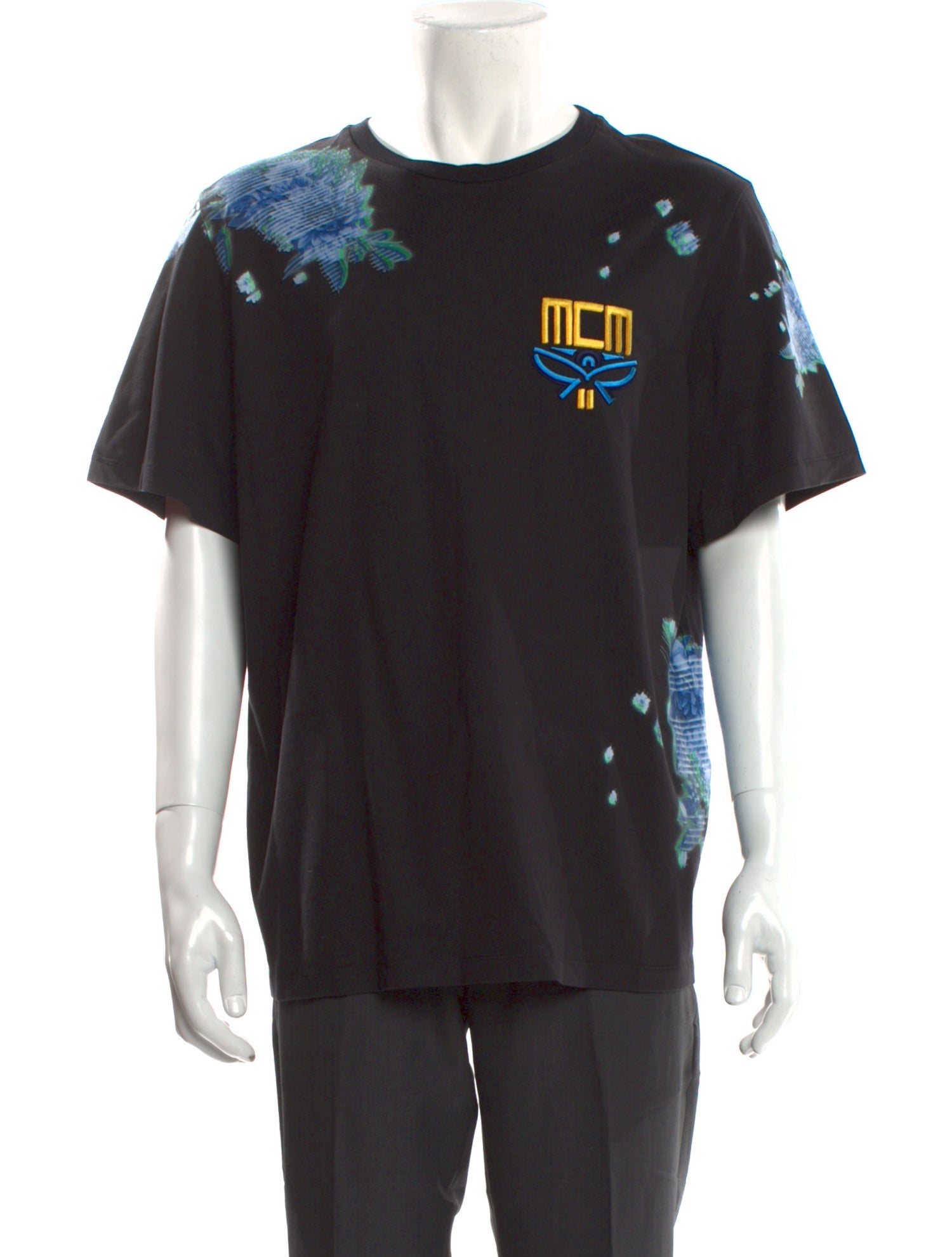 MCM Monogram Pattern Crew Neck T-Shirt