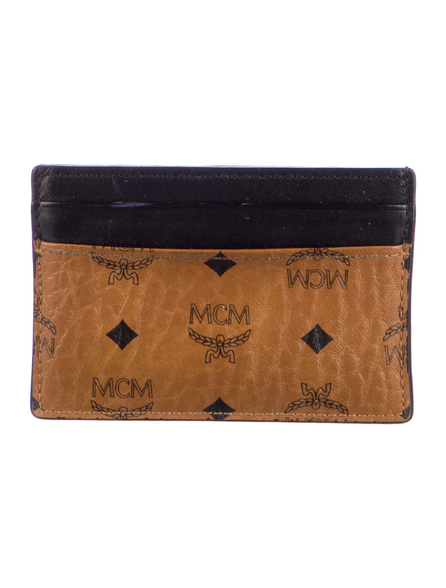 MCM Leather Printed Card Holder