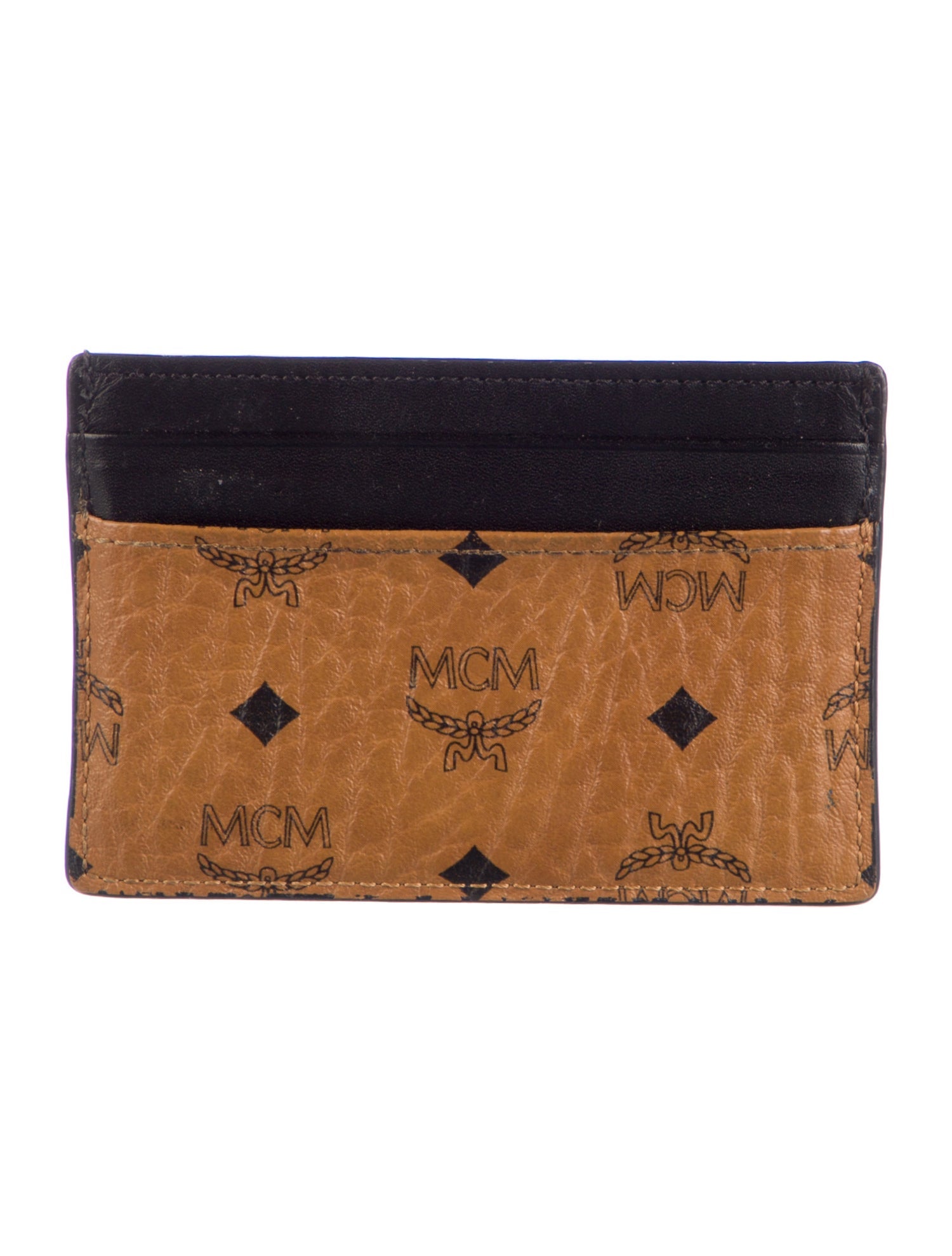 MCM Leather Printed Card Holder