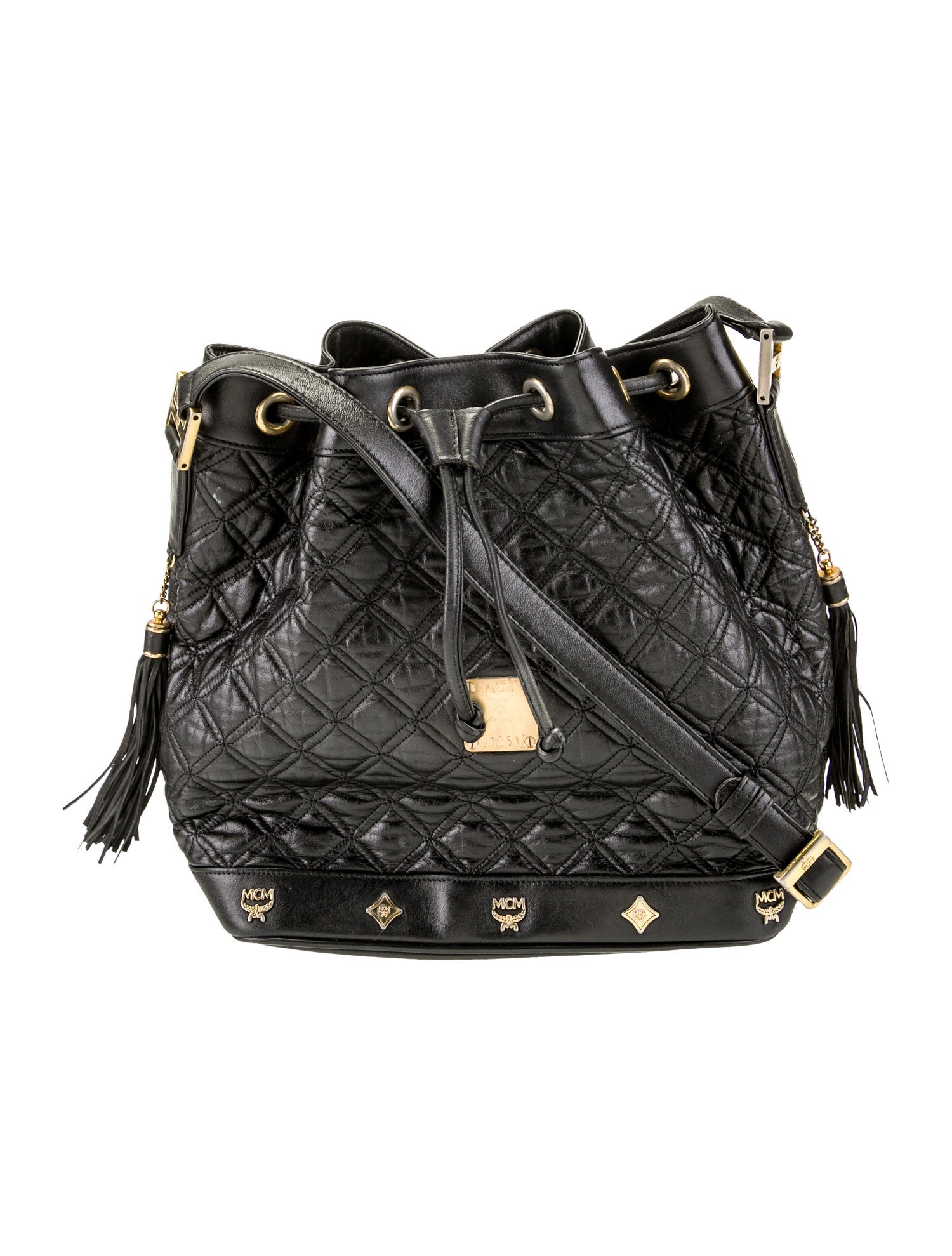 MCM Leather Bucket Bag