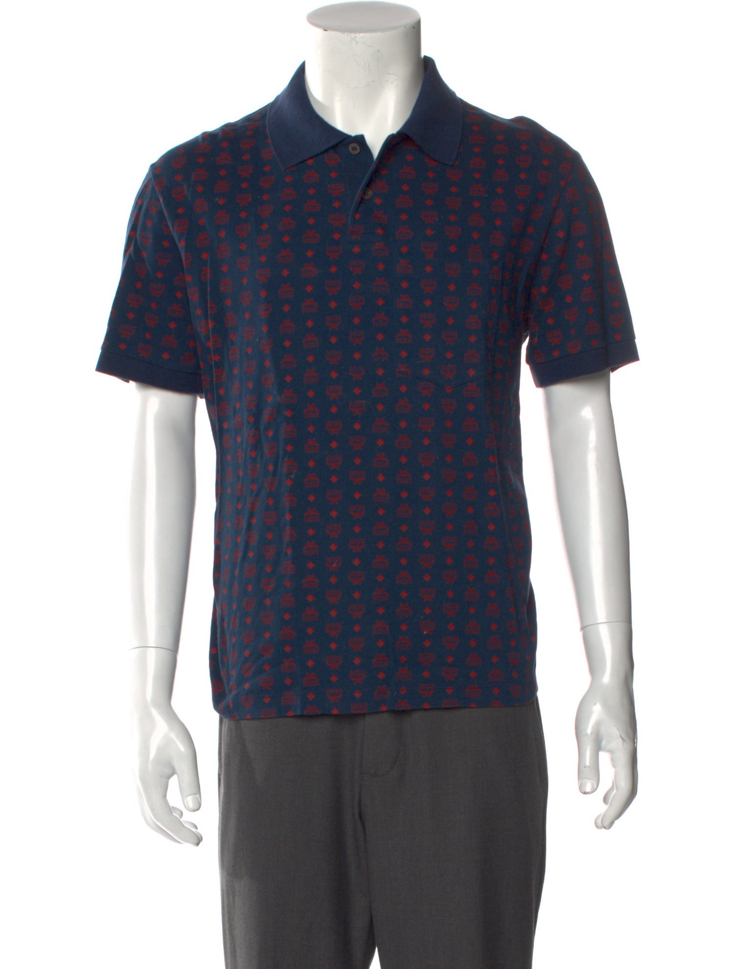 MCM Collar Short Sleeve Polo Shirt
