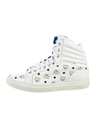 MCM Leather Printed Sneakers
