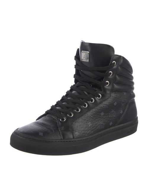 MCM Monogram Pattern Leather Sneakers
