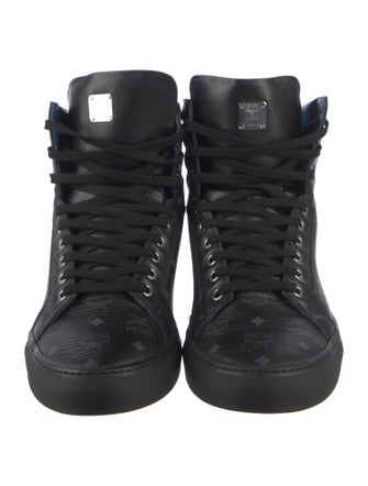 MCM Monogram Pattern Leather Sneakers