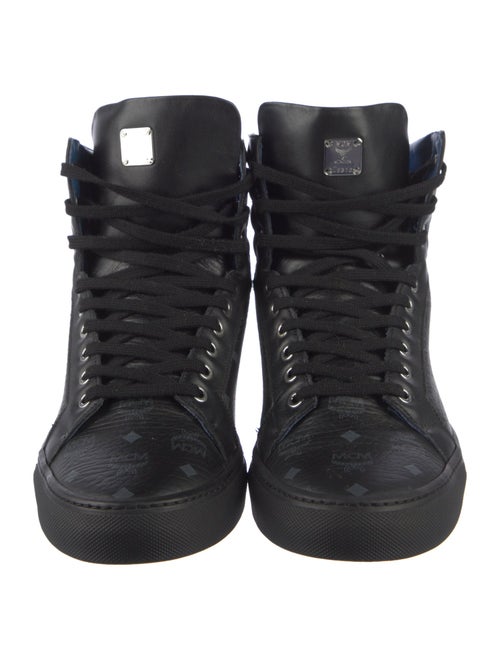 MCM Monogram Pattern Leather Sneakers