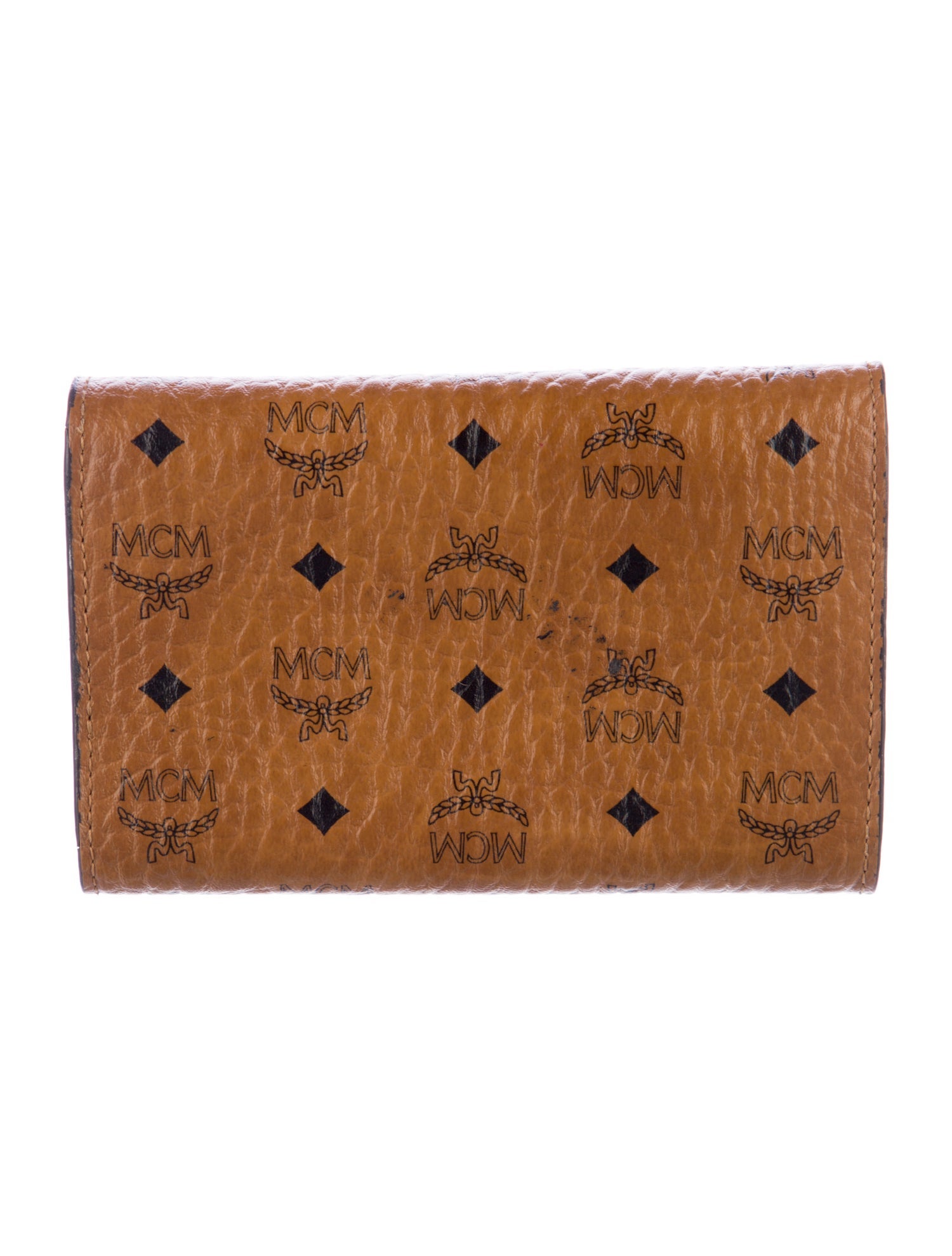 MCM Leather Printed Compact Wallet