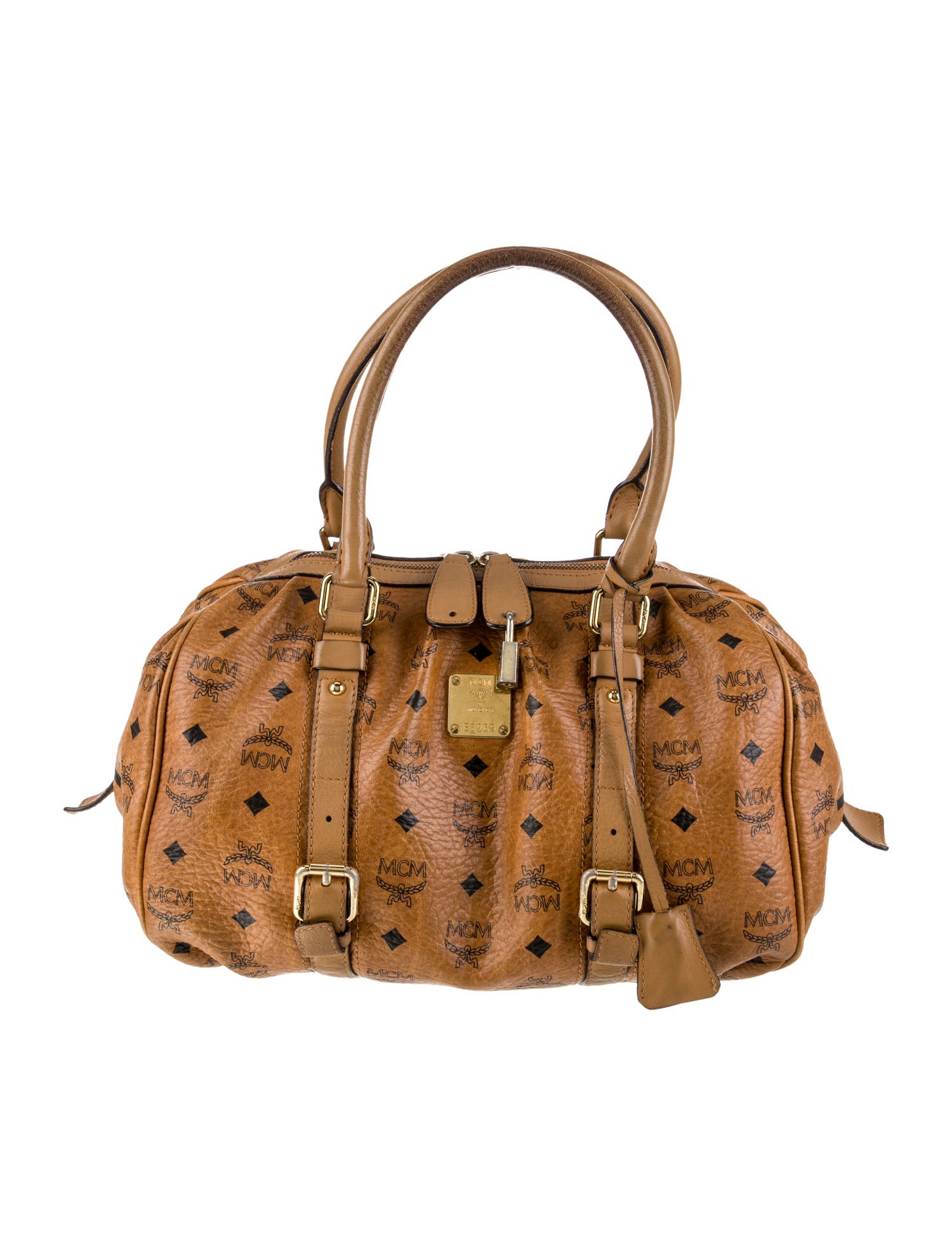 MCM Visetos Top Handle Bag