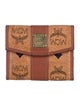 MCM Monogram Pattern Leather Compact Wallet