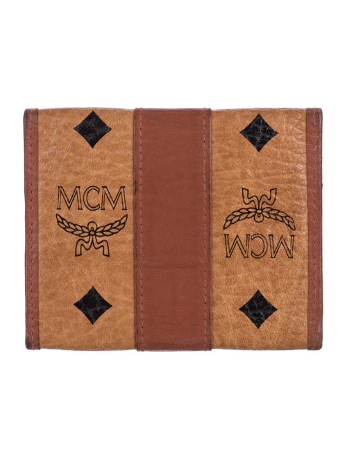 MCM Monogram Pattern Leather Compact Wallet