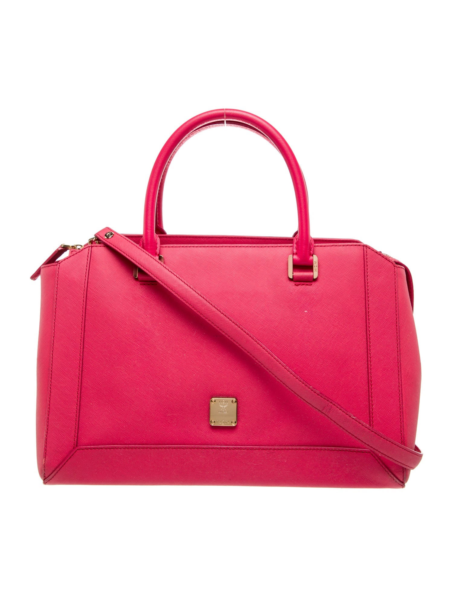 MCM Leather Top Handle Bag