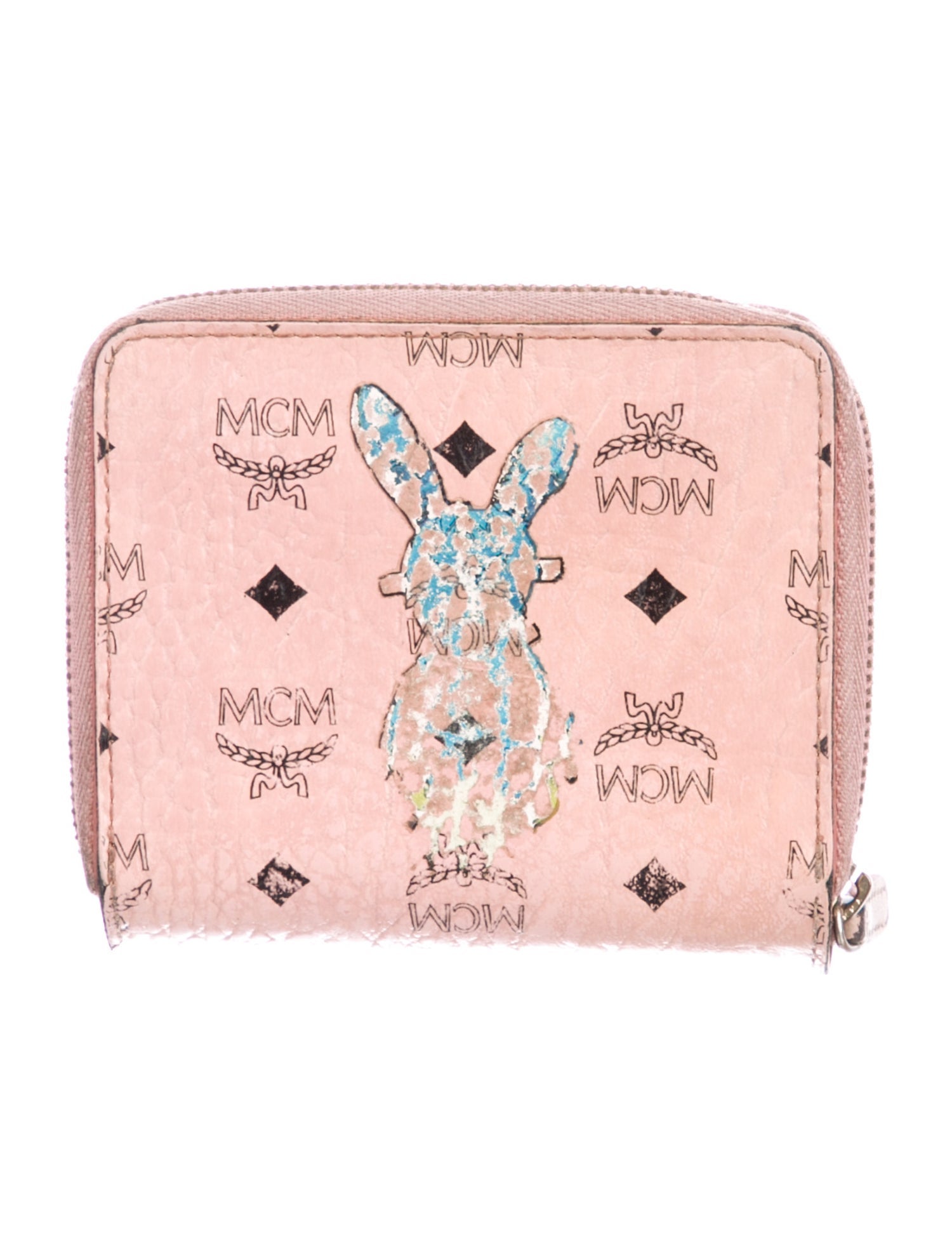 MCM Leather Printed Compact Wallet