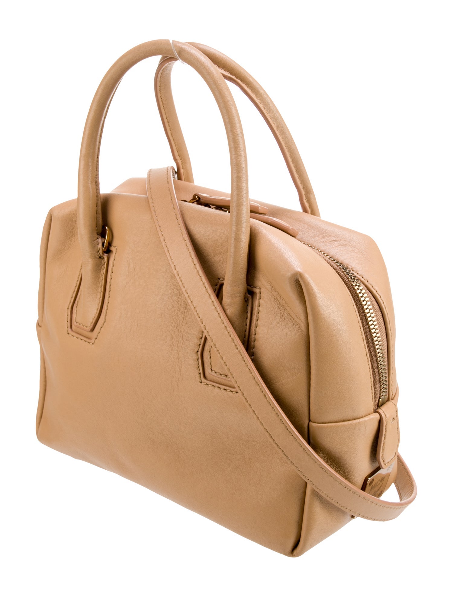 MCM Leather Top Handle Bag