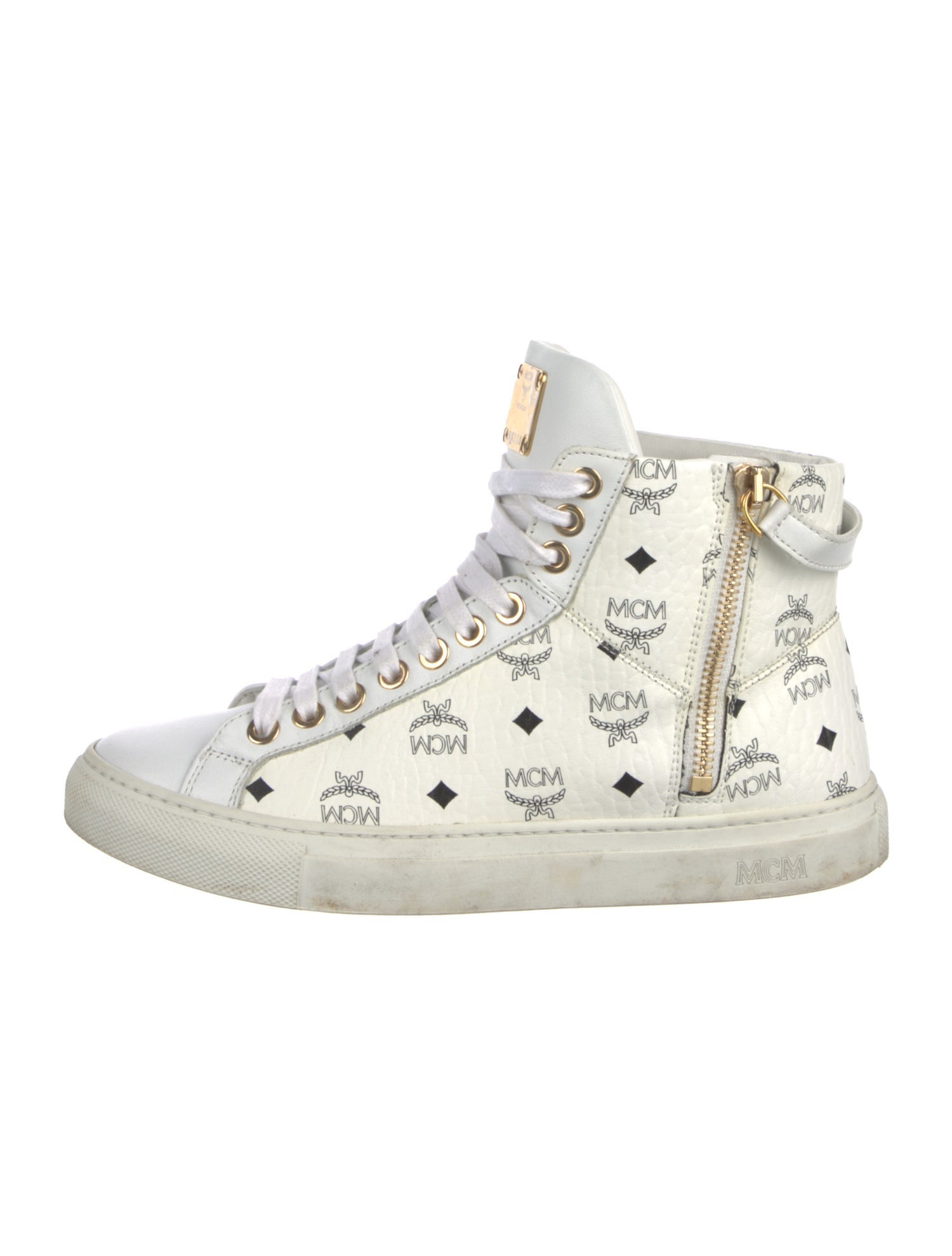 MCM Leather Printed Sneakers