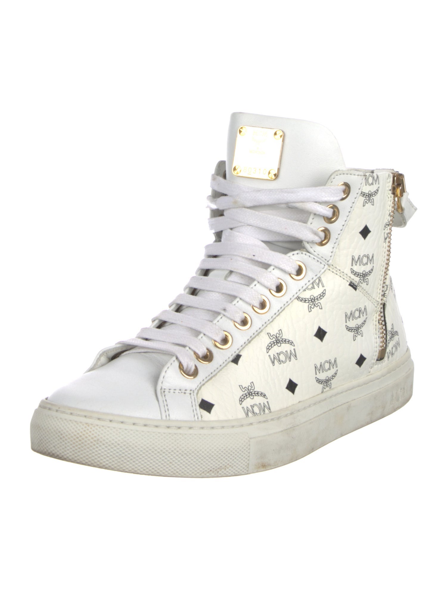 MCM Leather Printed Sneakers