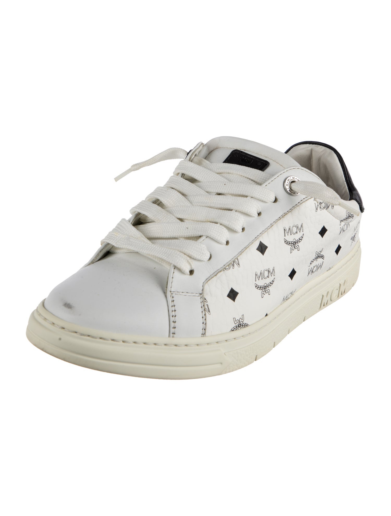 MCM Visetos Leather Sneakers