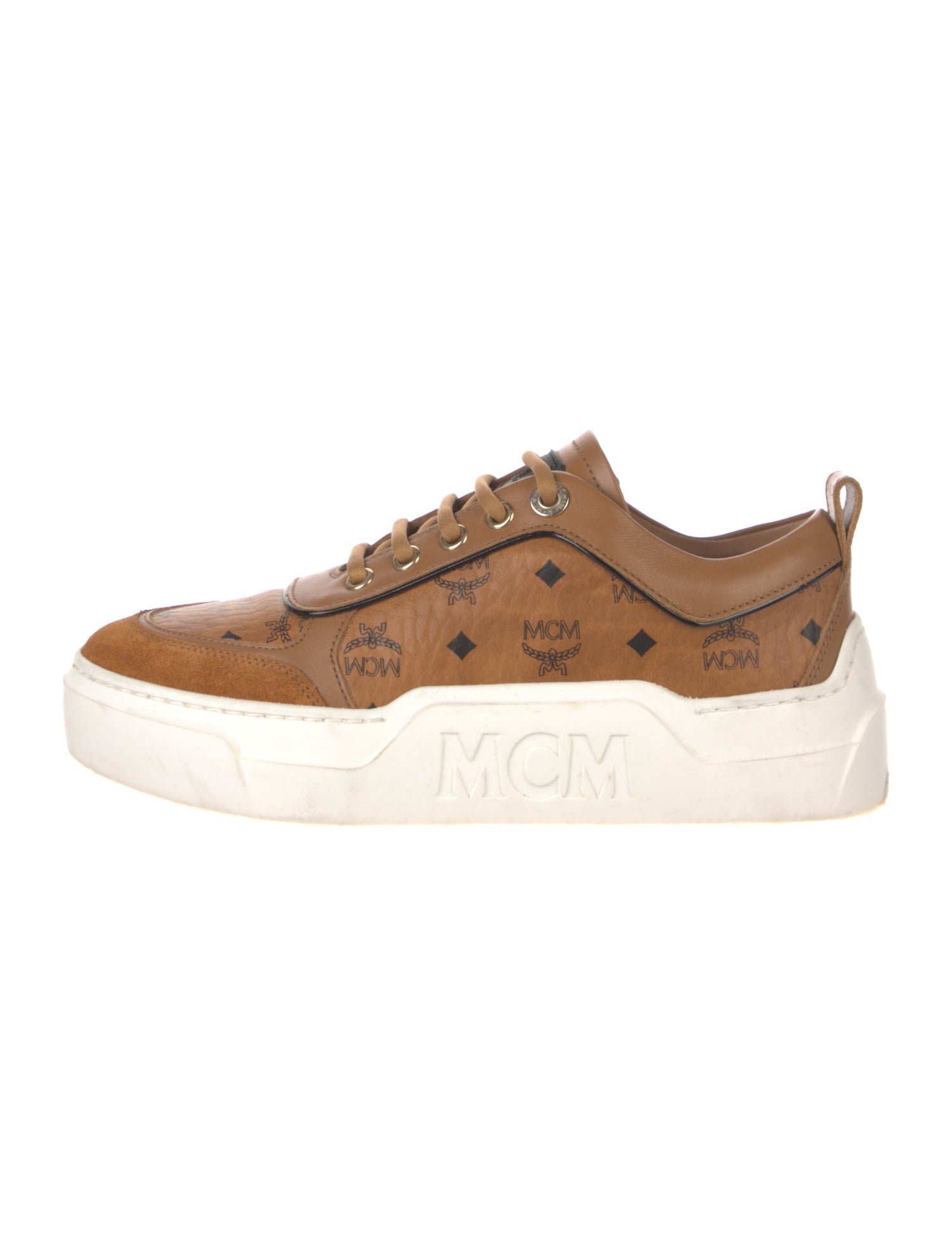 MCM Leather Printed Sneakers