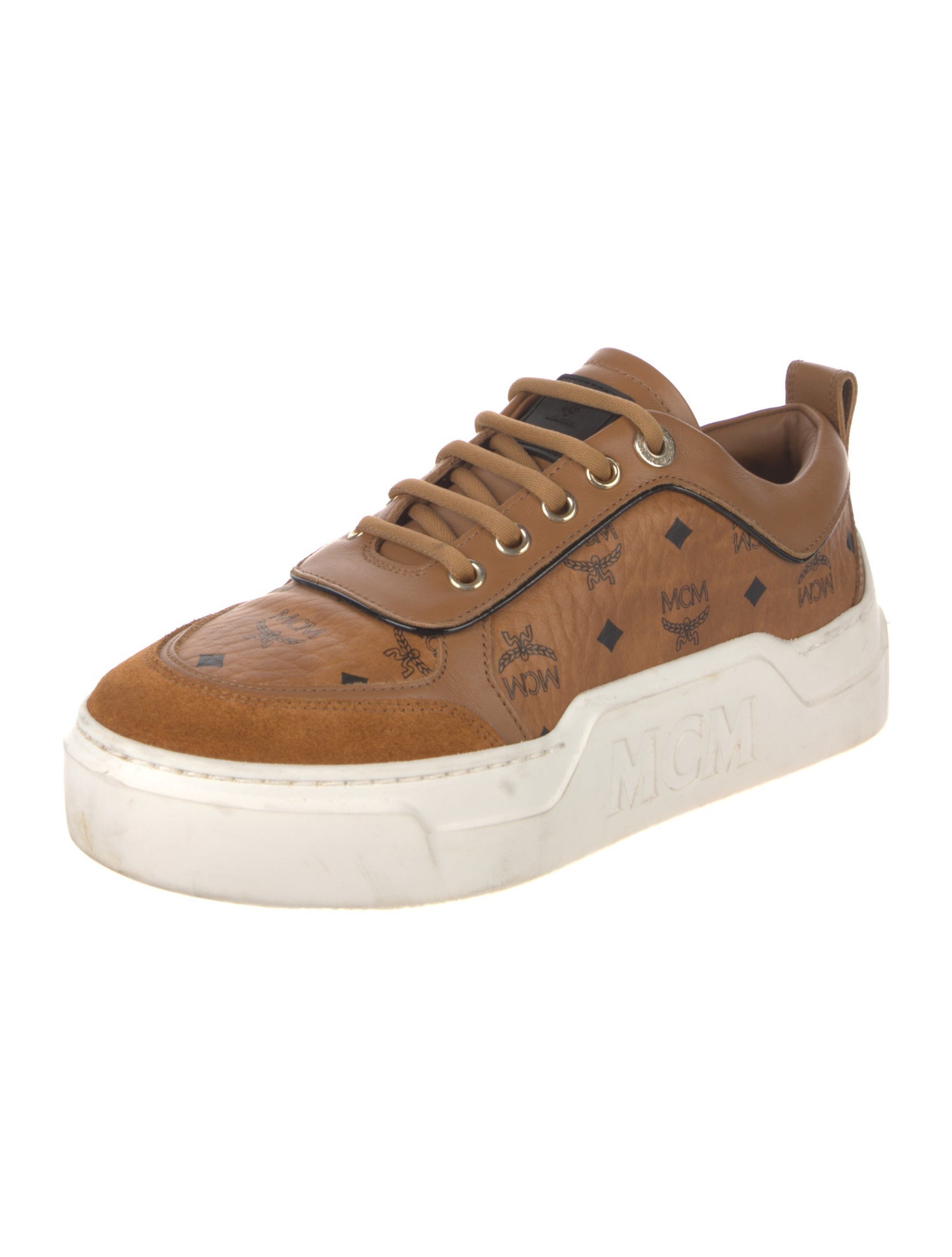 MCM Leather Printed Sneakers
