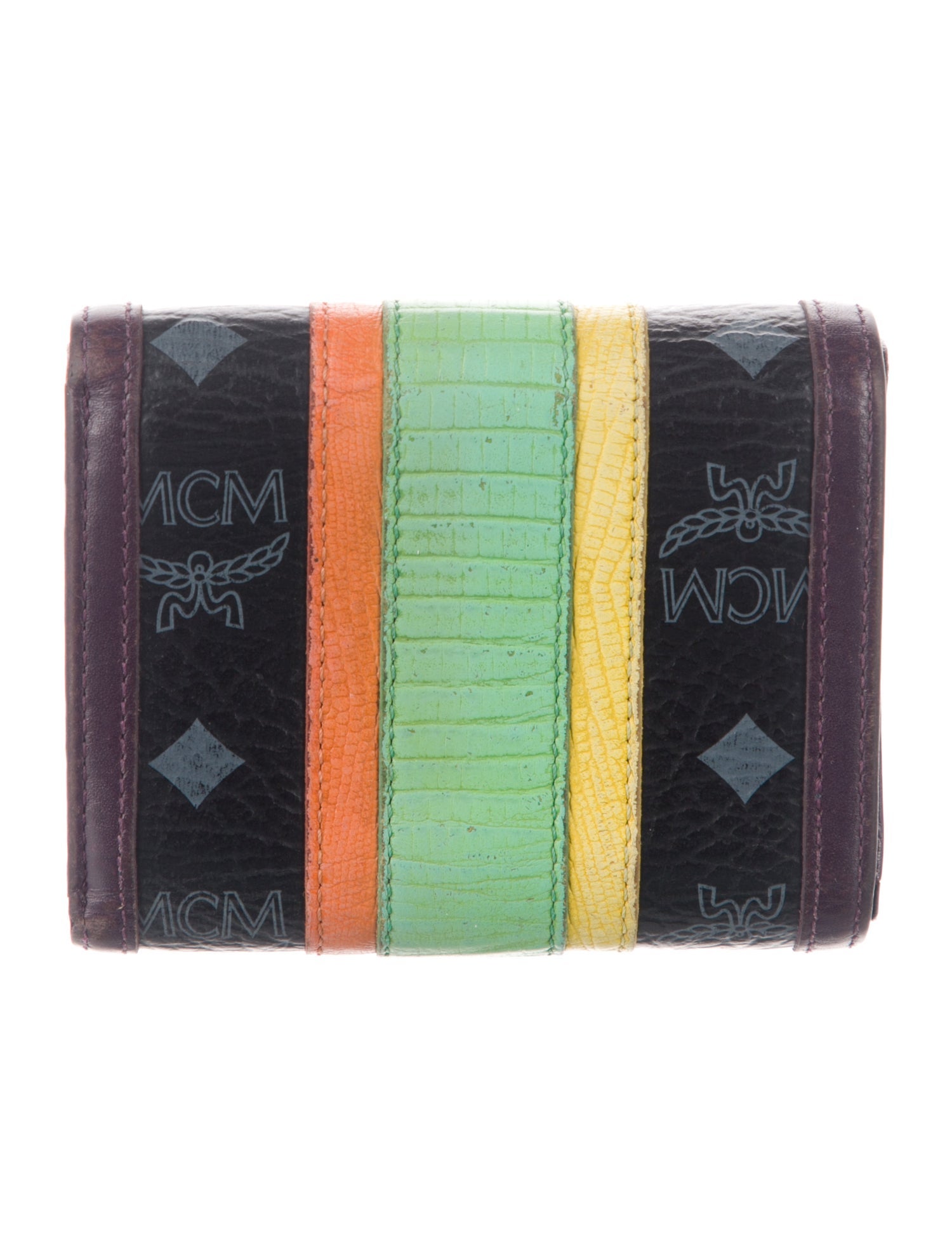 MCM Leather Printed Compact Wallet