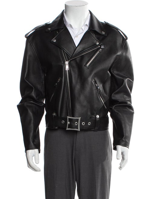 MCM Lamb Leather Moto Jacket