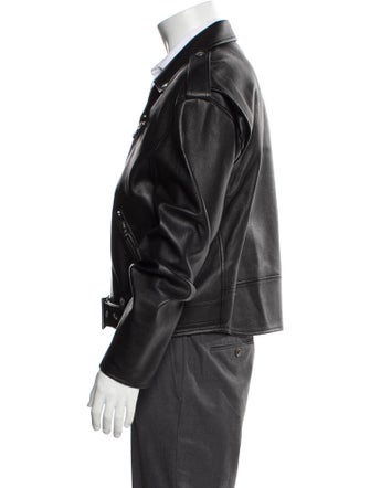 MCM Lamb Leather Moto Jacket