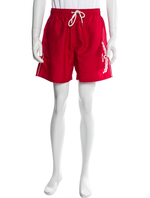 MCM Graphic Print Swim Trunks