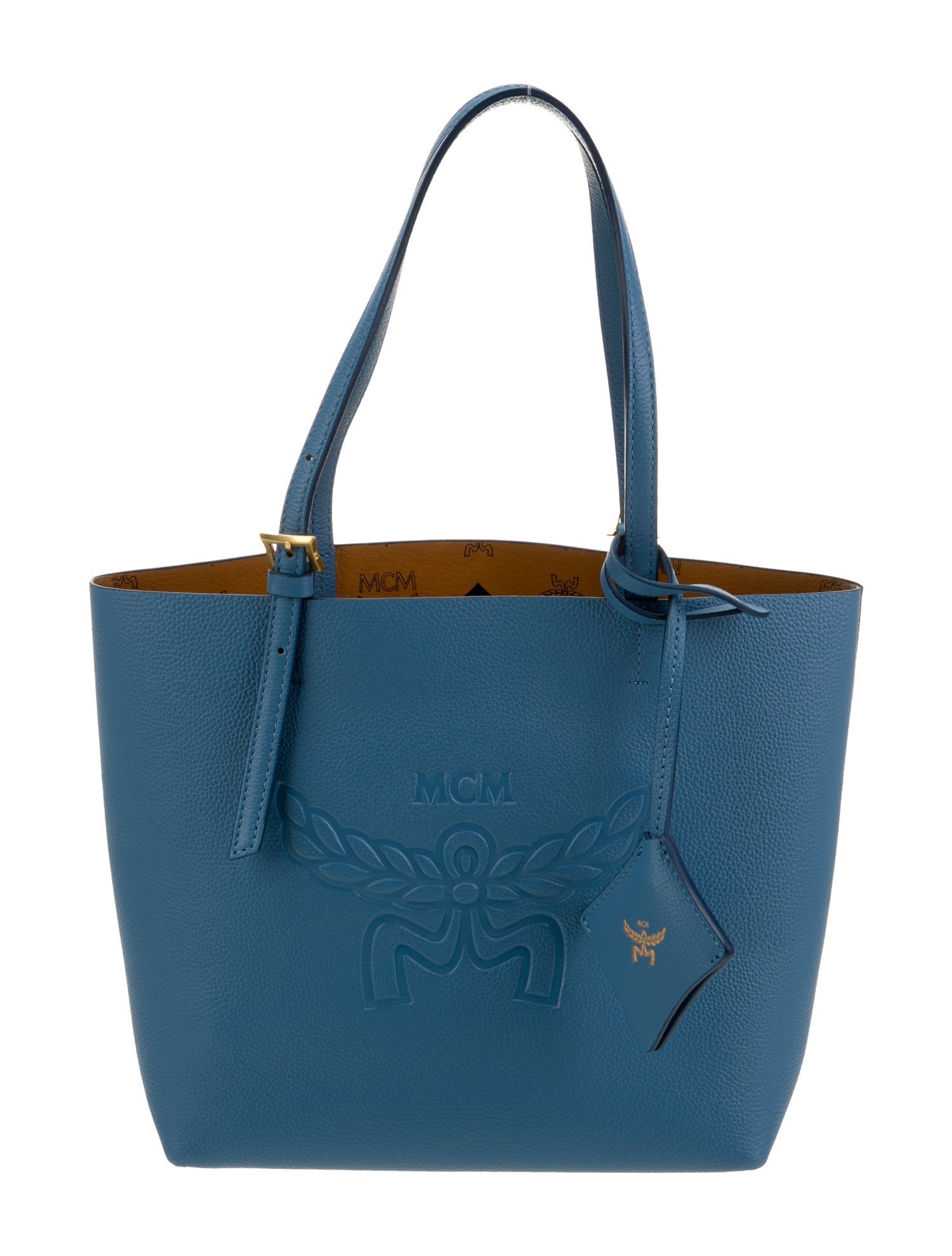 MCM Embossed Leather Himmel Shopper Mini