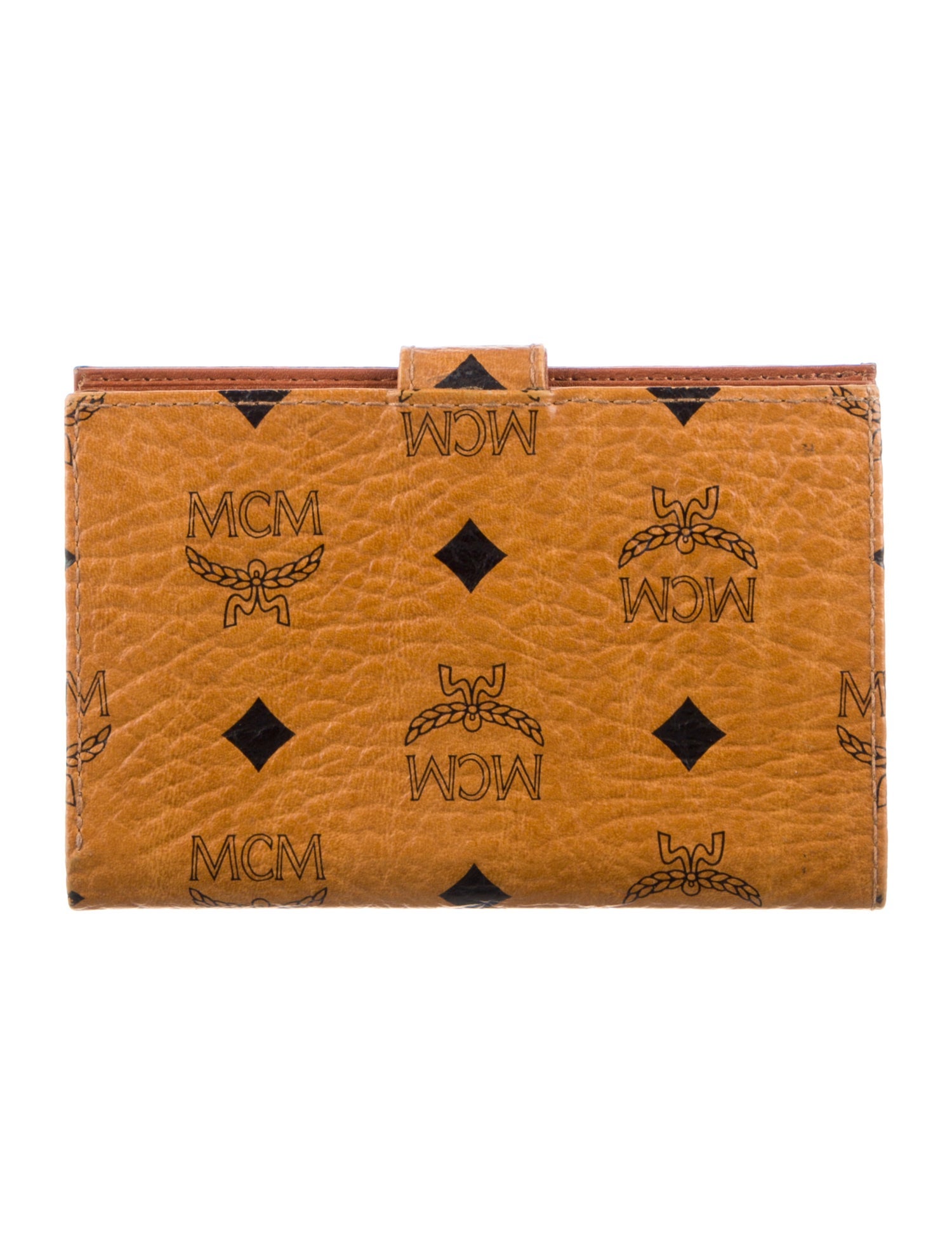 MCM Leather Printed Compact Wallet
