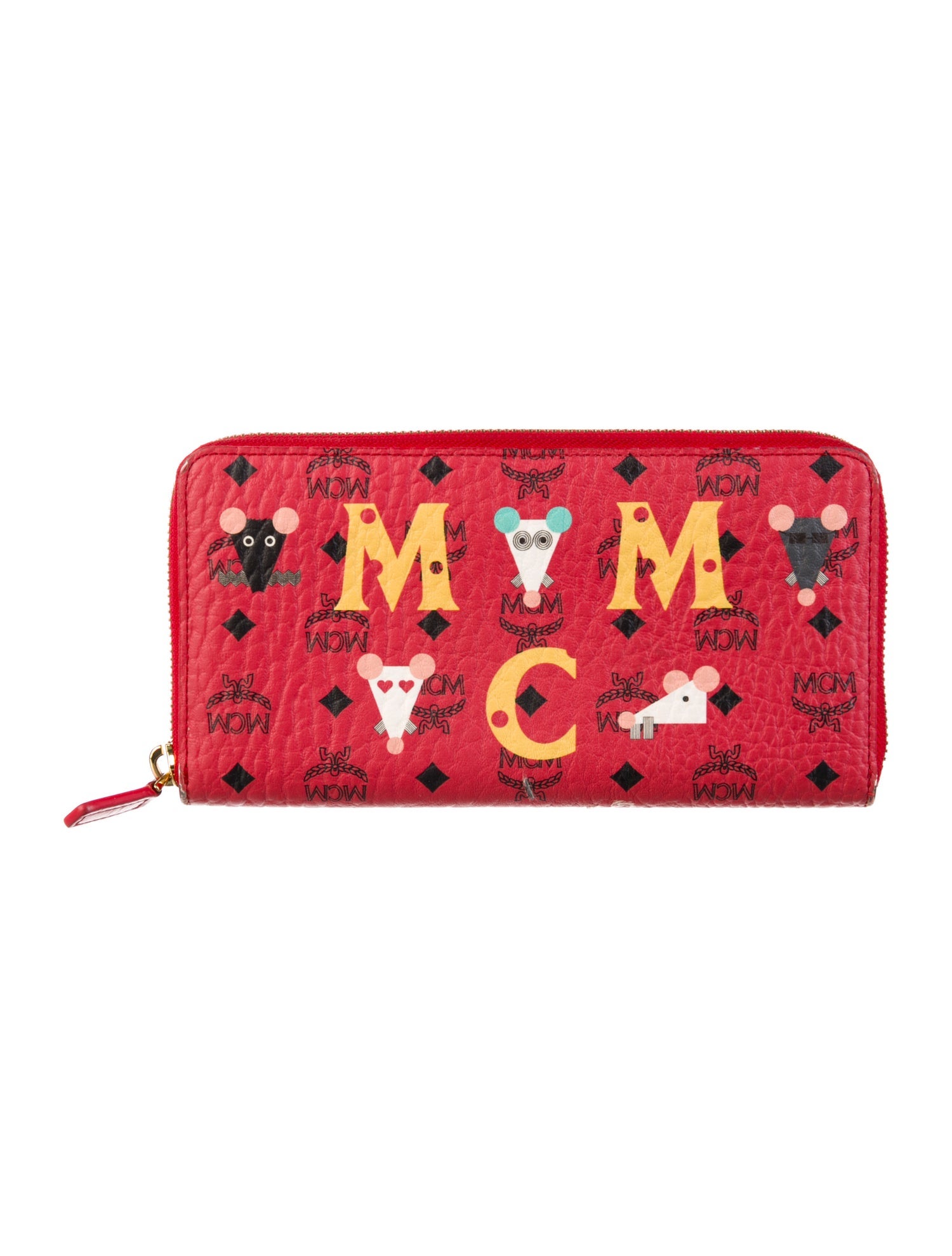 MCM Leather Printed Continental Wallet