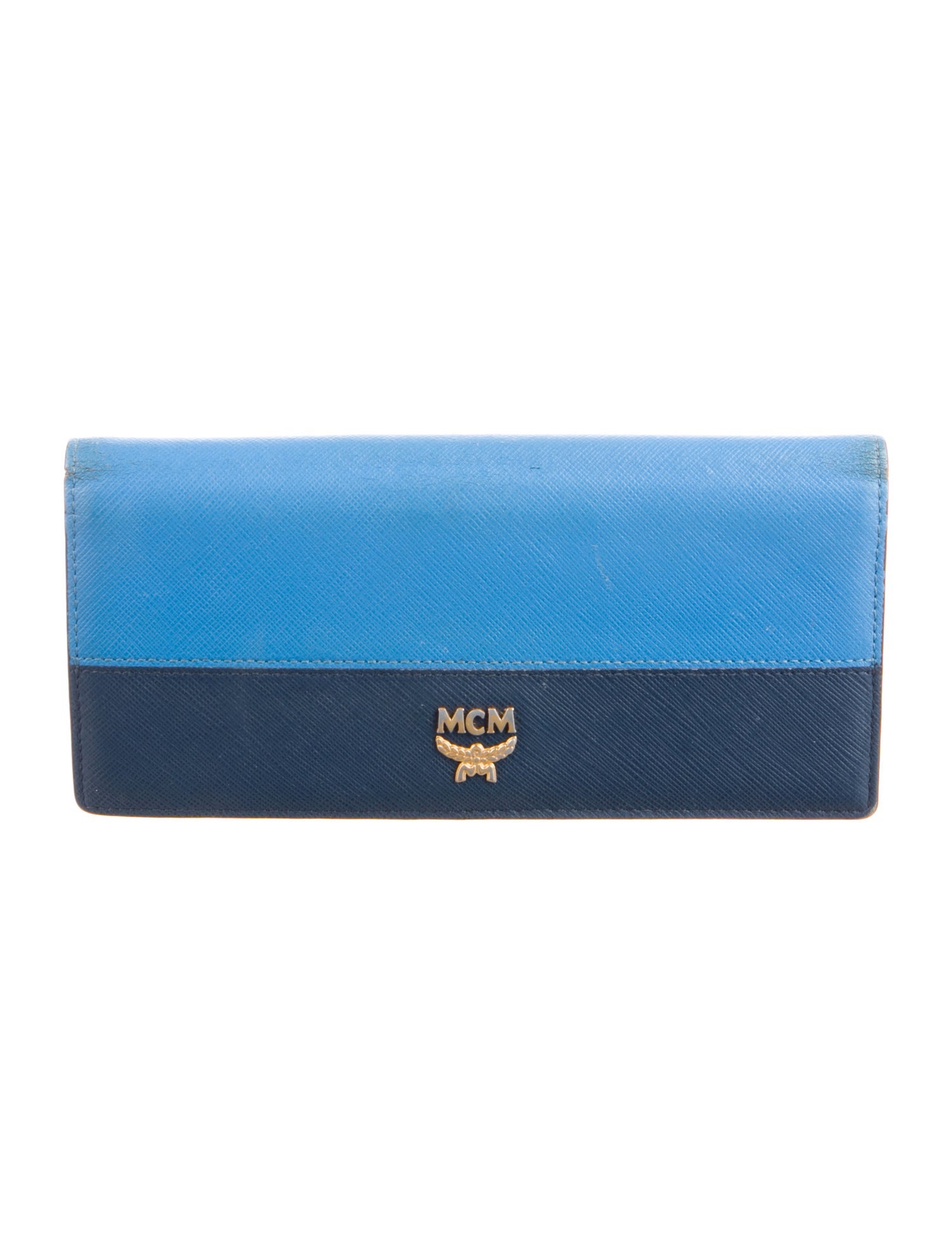 MCM Leather Colorblock Pattern Continental Wallet