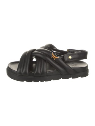 MCM Leather Slingback Sandals