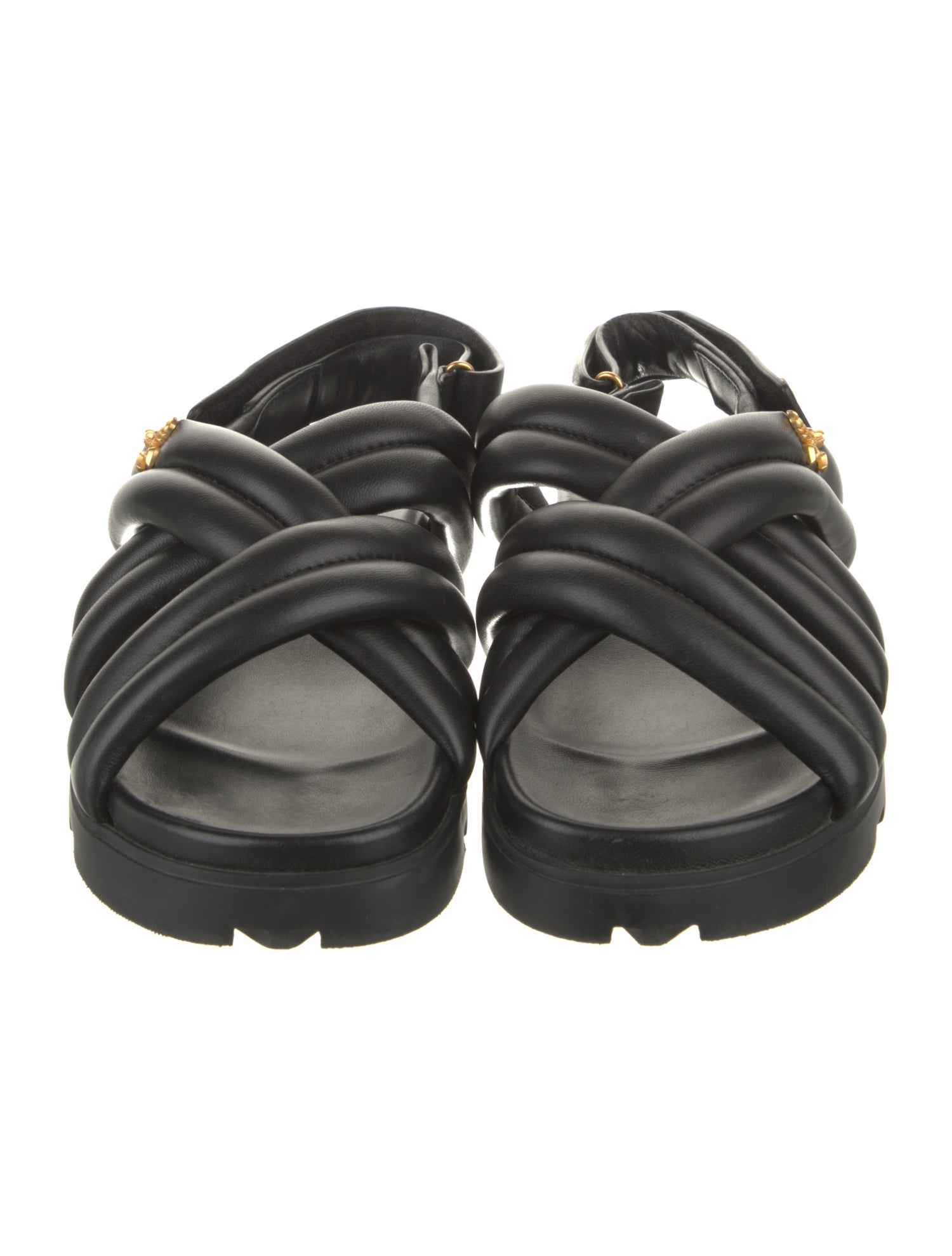 MCM Leather Slingback Sandals