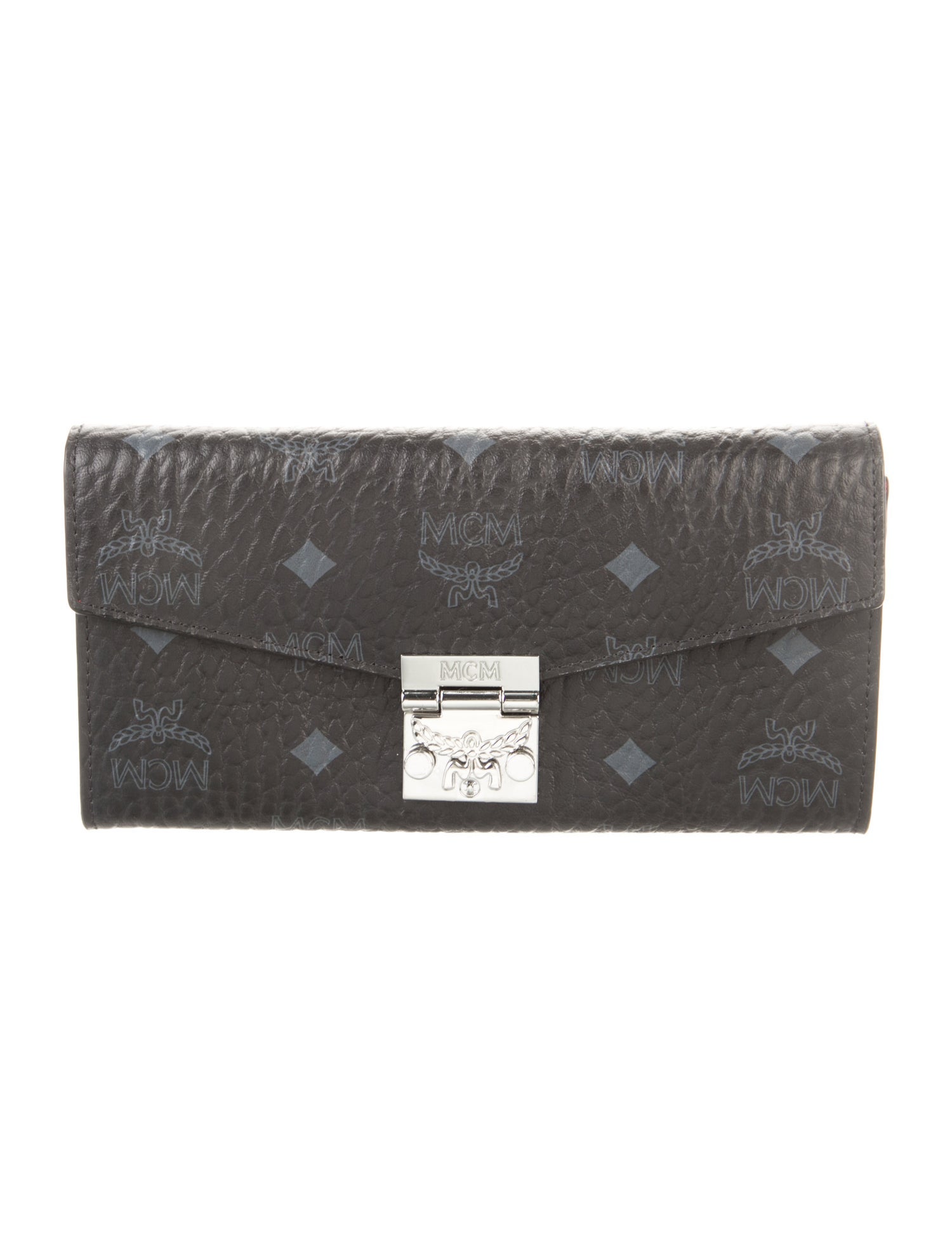 MCM Signature Logo Leather Continental Wallet