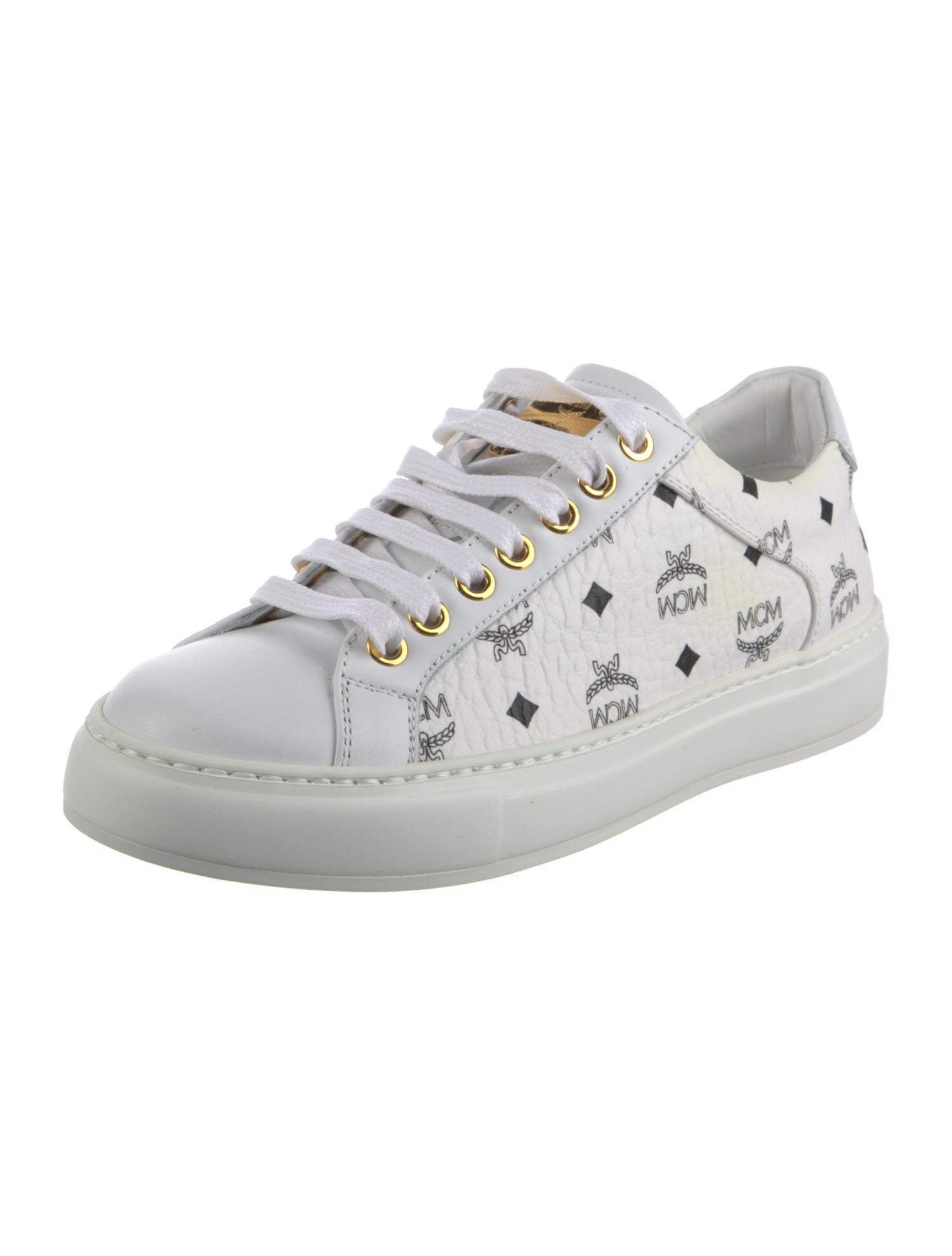 MCM Leather Printed Sneakers