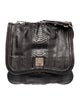 MCM Embossed Leather Top Handle Bag
