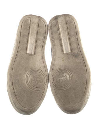 MCM Monogram Pattern Denim Sneakers