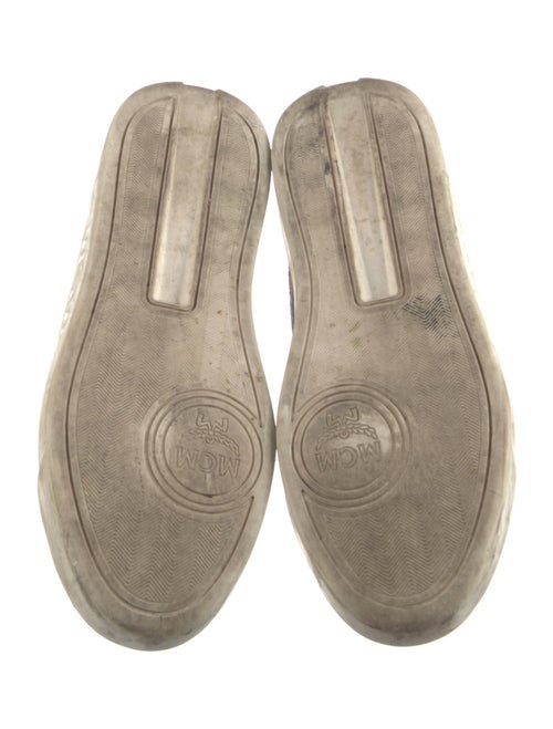 MCM Monogram Pattern Denim Sneakers