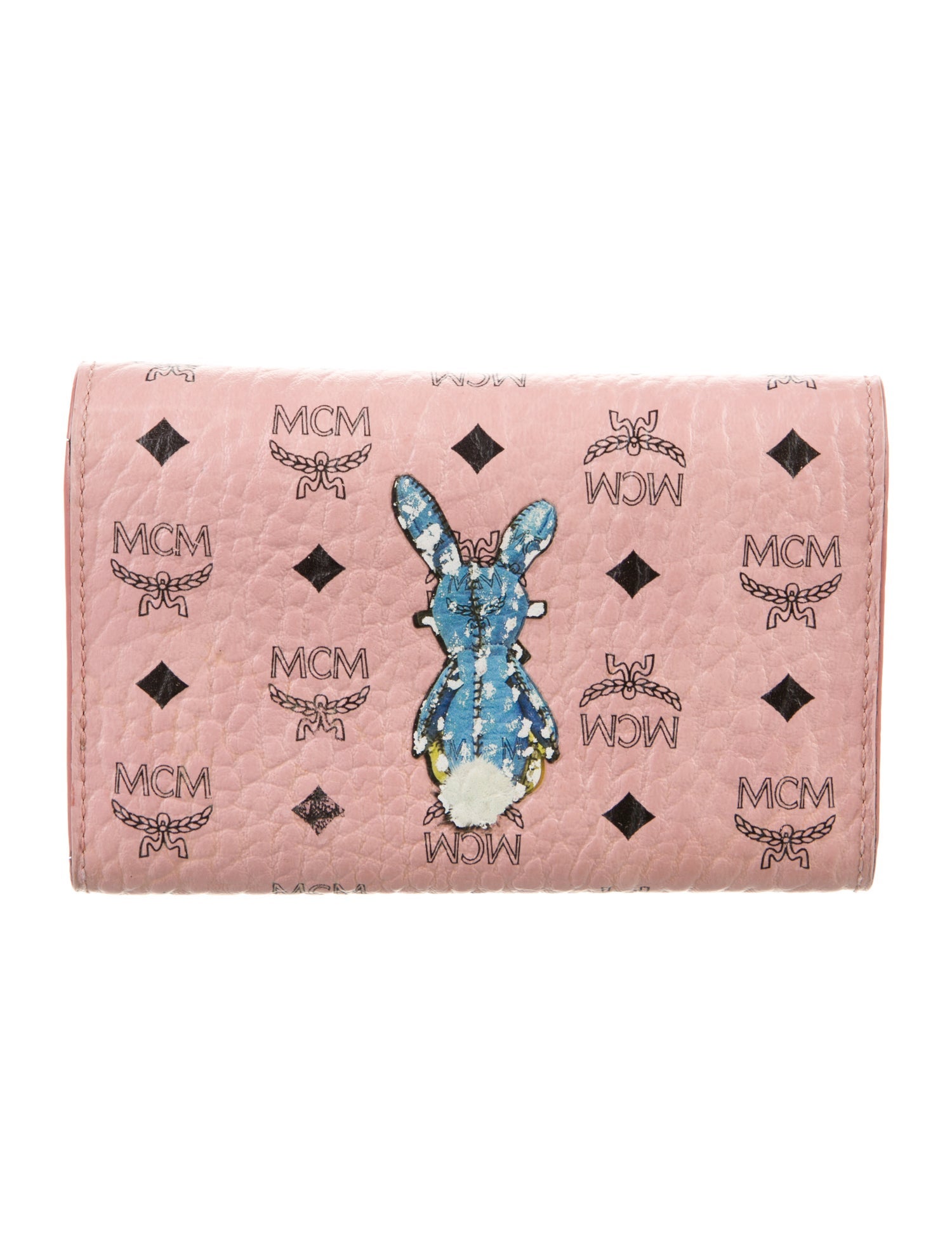 MCM Leather Printed Compact Wallet