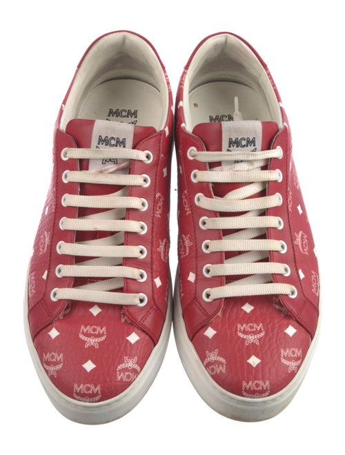 MCM Monogram Pattern Leather Sneakers