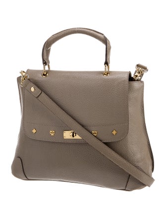 MCM Leather Top Handle Bag