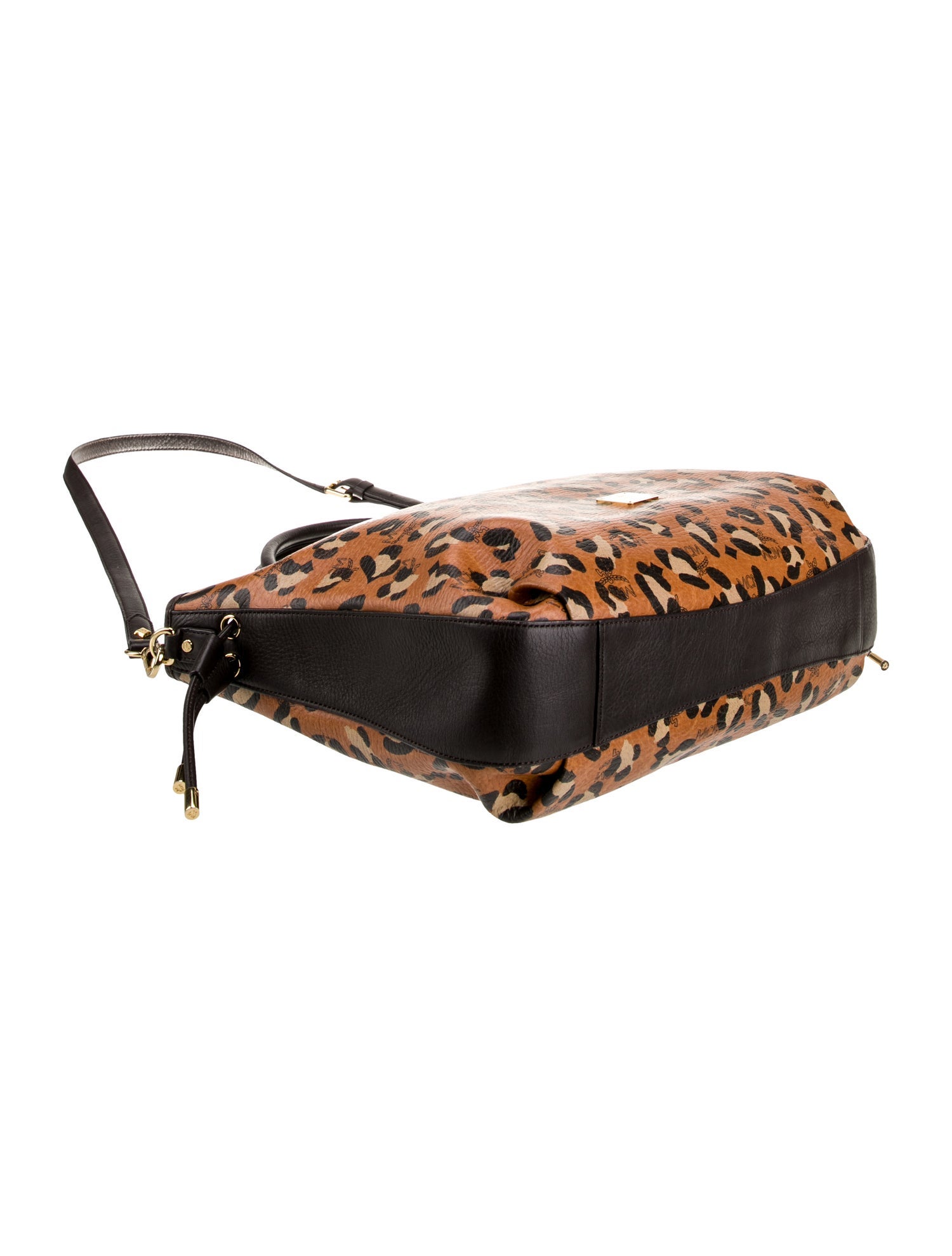 MCM Leather leopard print Visetos Medium
