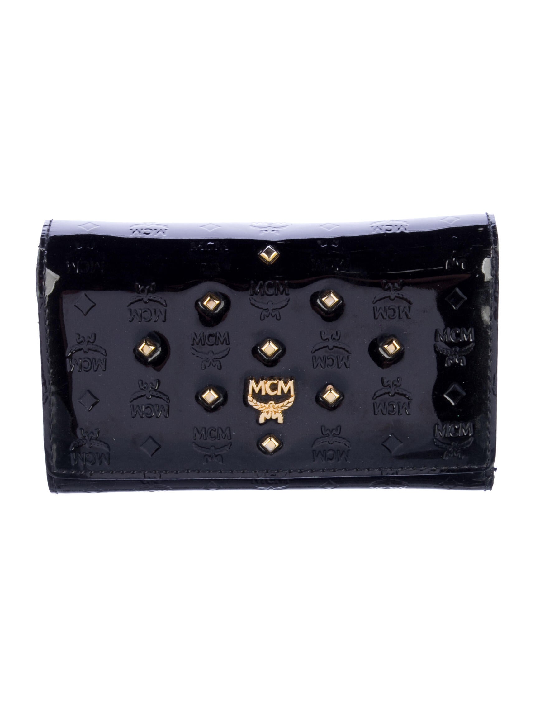 MCM Patent Leather Printed Wallet