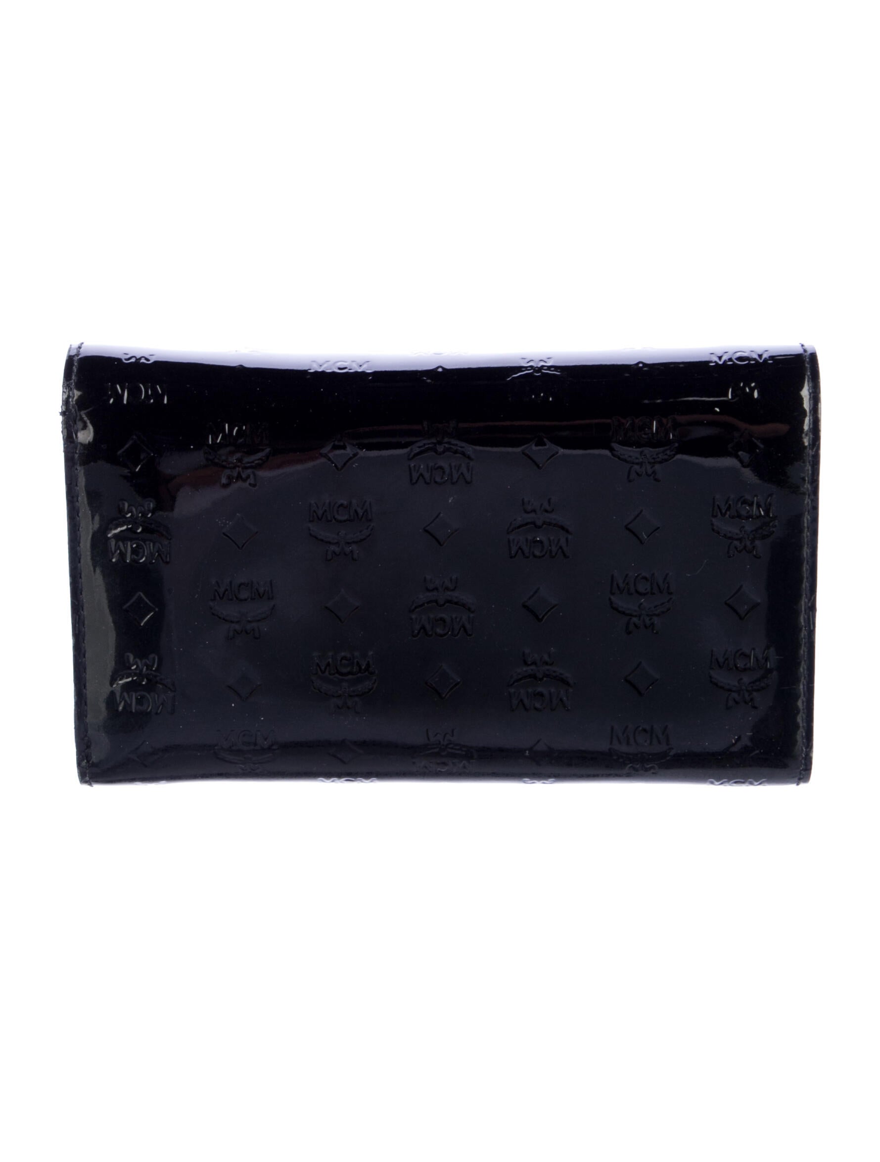 MCM Patent Leather Printed Wallet