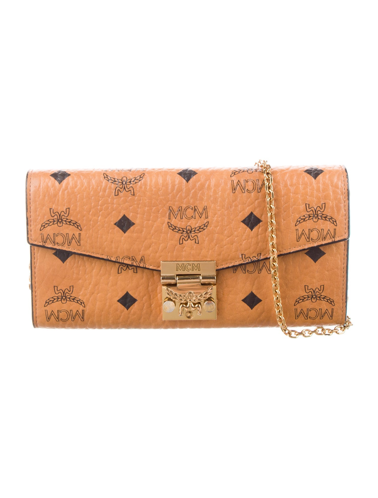 MCM Visetos Leather Wristlet