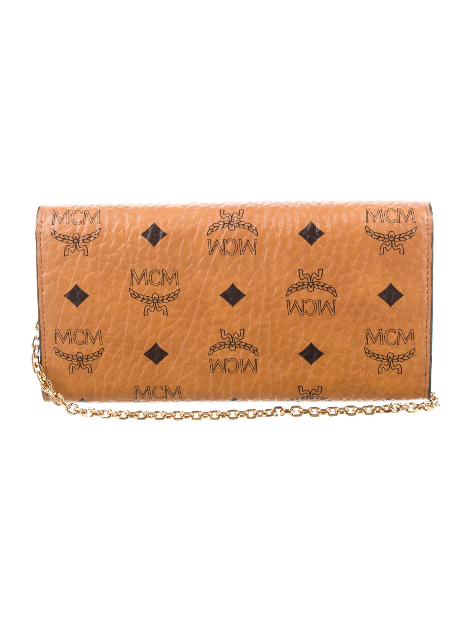 MCM Visetos Leather Wristlet