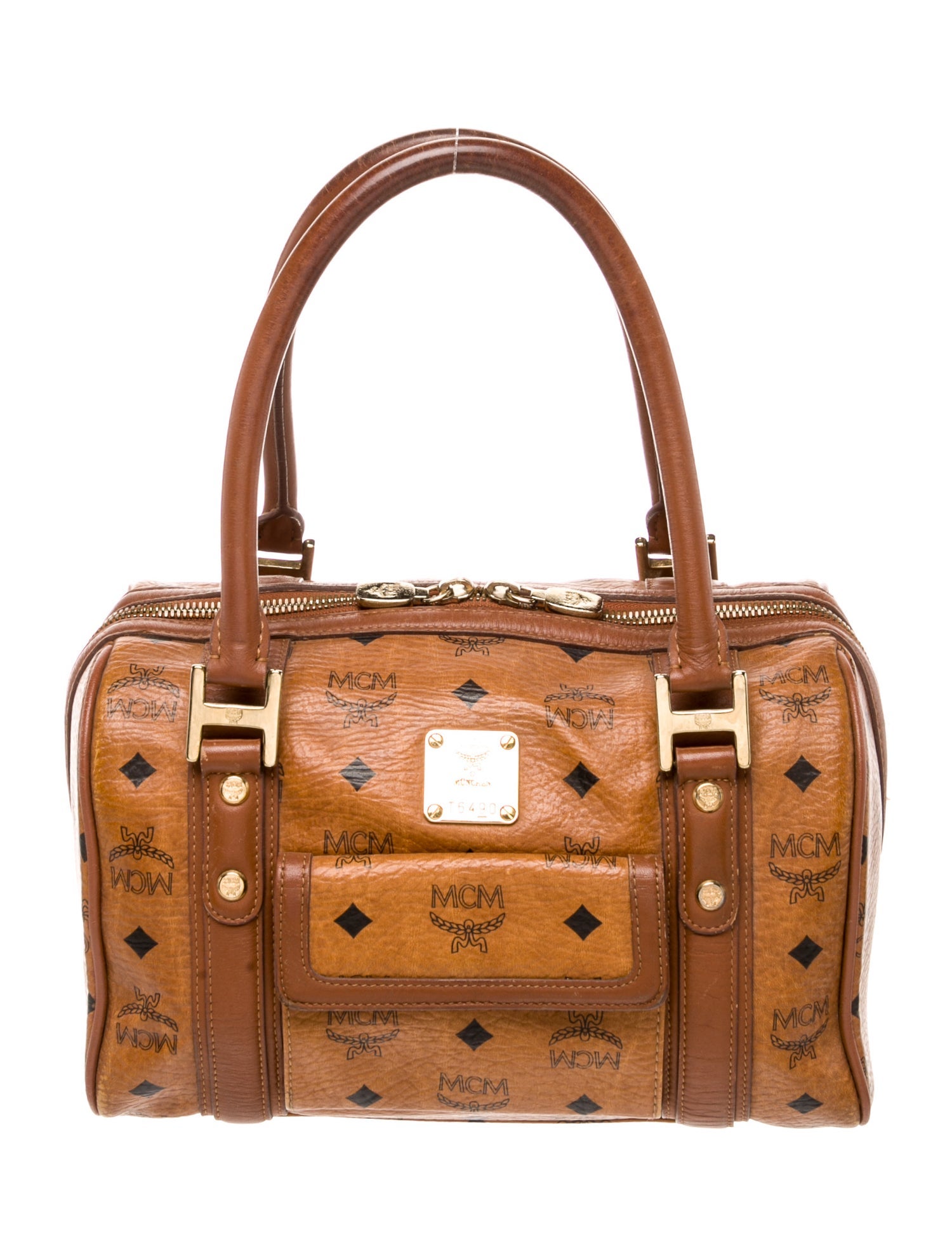 MCM Monogram Top Handle Bag
