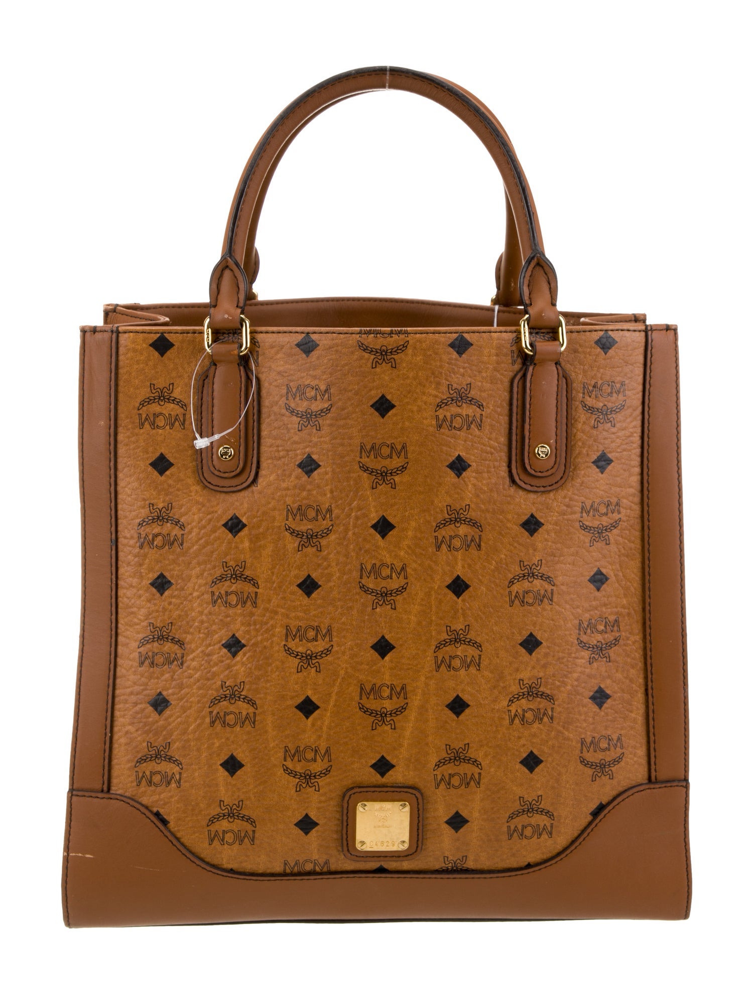 MCM Visetos Leather Tote