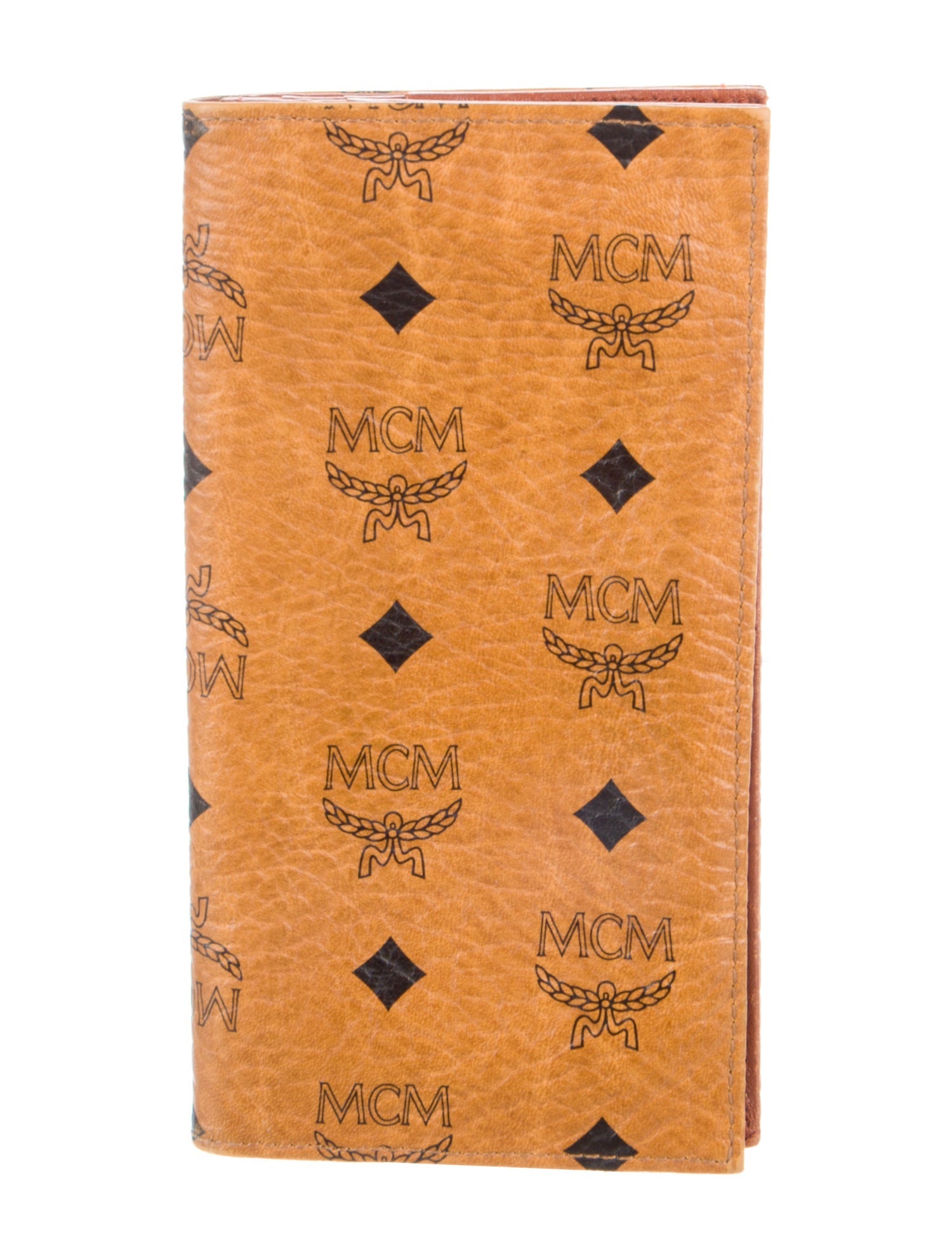 MCM Vintage Check Book Wallet Bifold Wallet